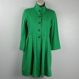 Noblita green buttons up jacket long sleeve women size S